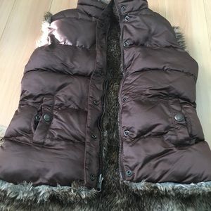 A Beautiful Gap Kids Faux Fur Vest. Reversible